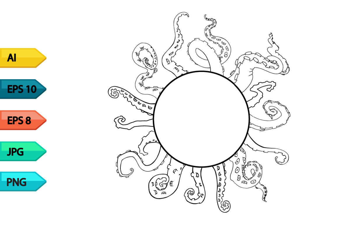 Vector sketch octopus tentacles, an Animal Illustration by julia_musdotter (Photo 14 of 19)