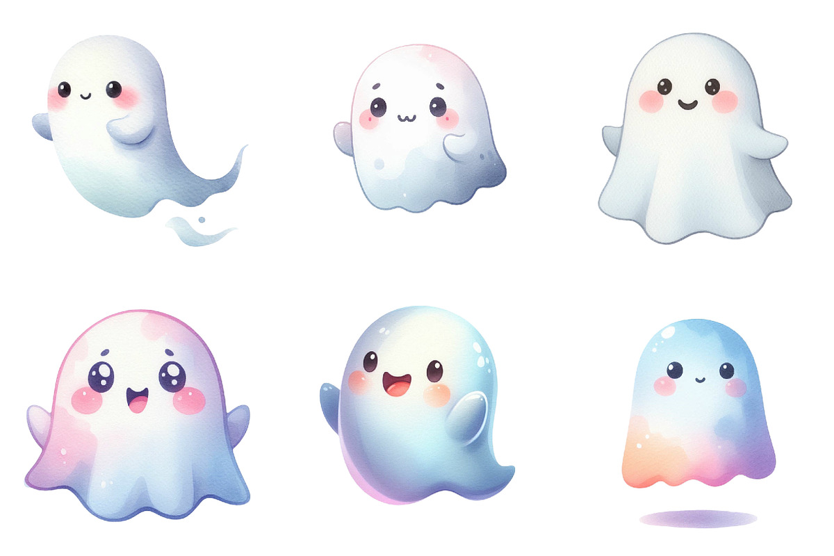 Pastel Cute Ghost Sublimation,, a Graphic by CitraGraphics (Photo 2 of 5)