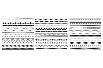 Geometric decorative line borders