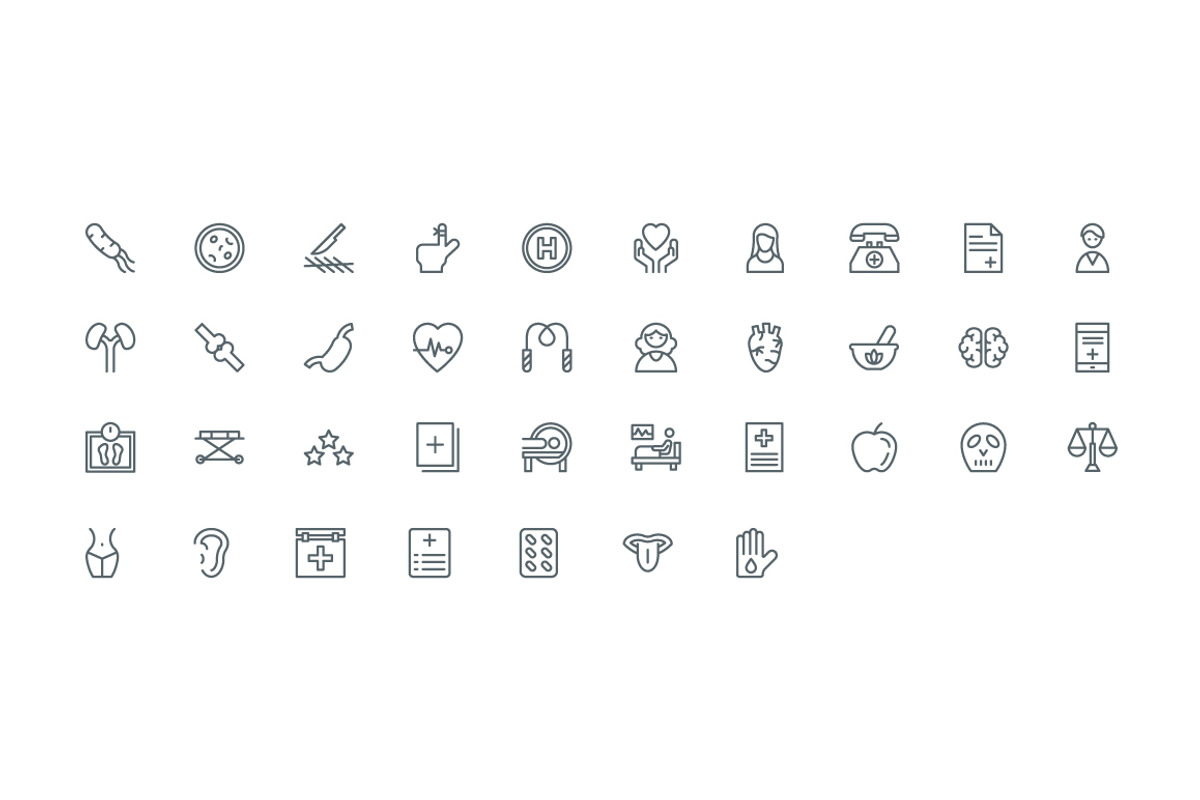 487 Health and Medical Line Icons, an Outline Icon by Vectors Market (Photo 7 of 7)