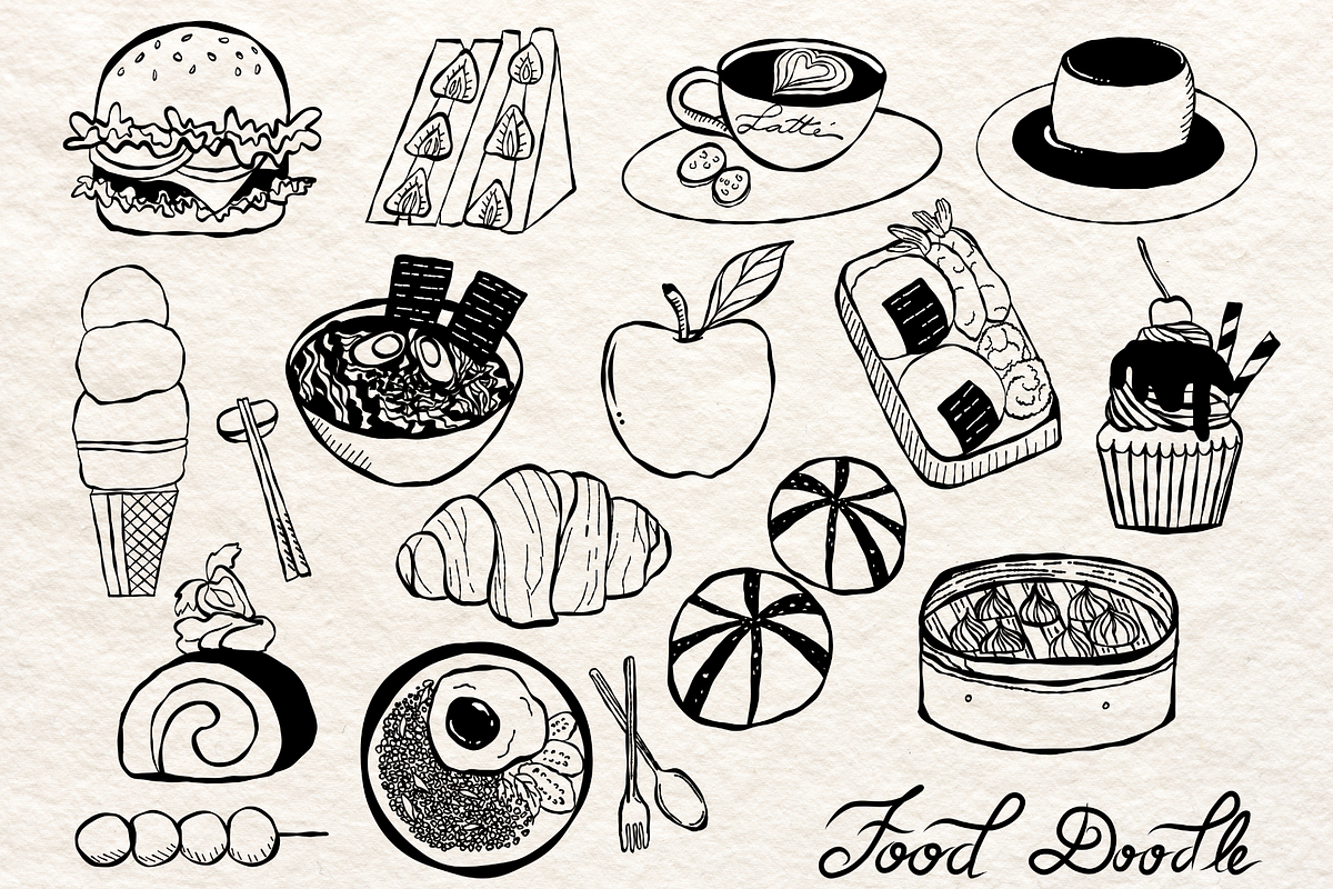 Minimal Food Doodle, a Food Illustration by AMMi (Photo 2 of 3)