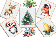 Watercolor Whimsical Christmas PNG, an Illustration by Creative Art (Thumbnail 3 of 10)