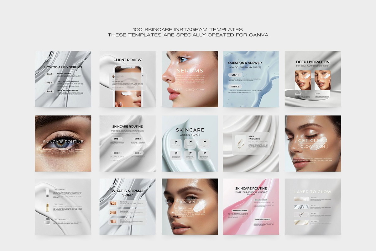 200 Skincare Instagram Templates II, a Social Media Template by Instprofi | Studio Estimo (Photo 6 of 9)