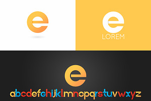 Letter E logo vector icon