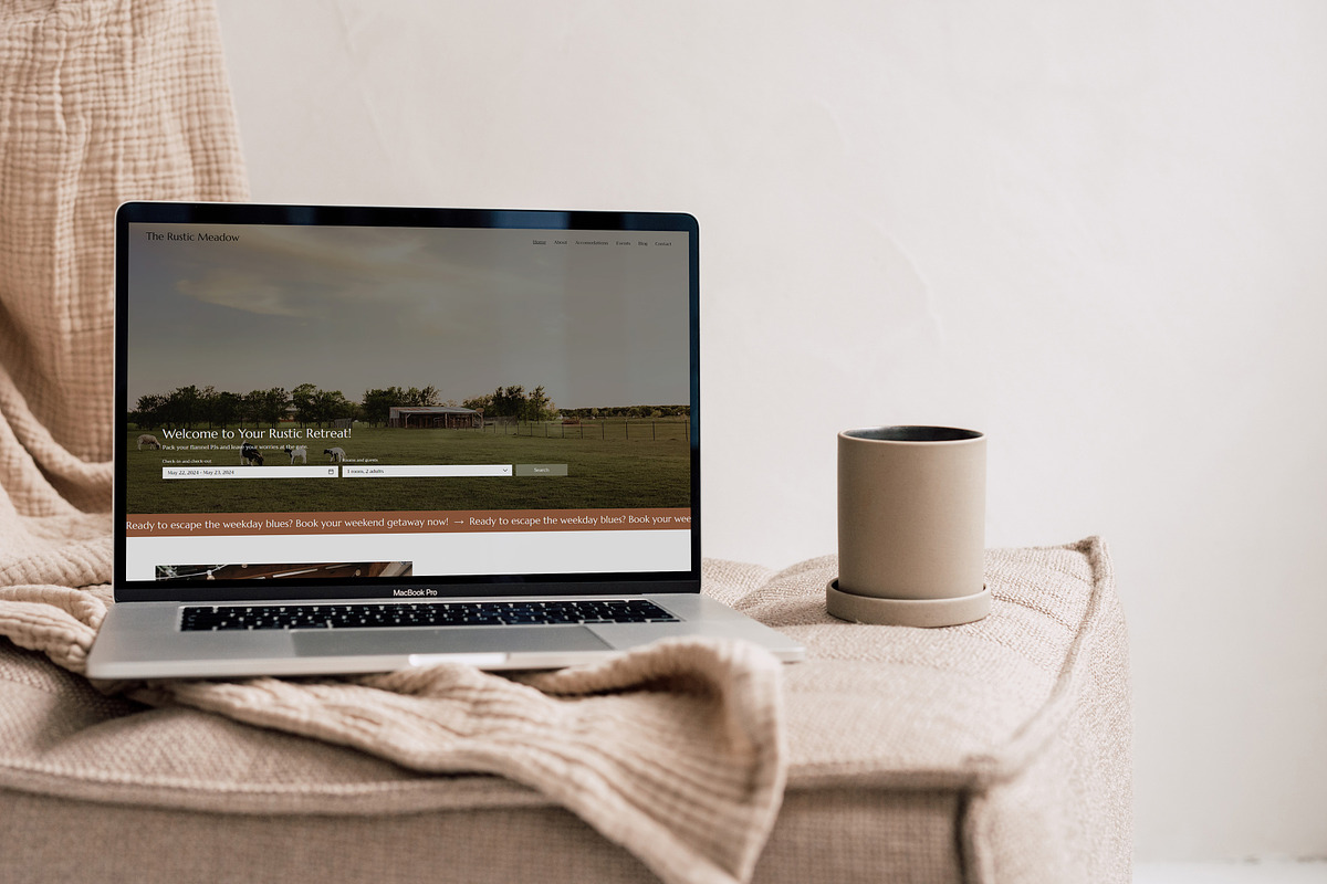 The Rustic Meadow Wix Template, a Wix Template by Girl Boss From Home (Photo 2 of 8)