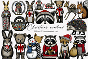 Christmas woodland clipart, an Illustration by Designworld (Thumbnail 1 of 6)