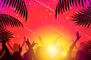 Summer Beach Party Poster, a Seasonal Illustration by Black White Mouse Design (Thumbnail 2 of 3)