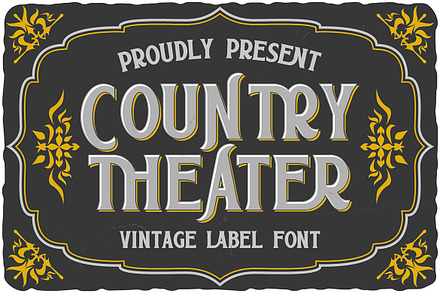 Country Theater Vintage Label Font, a Serif Font by JumboDesign