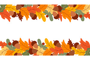 Horizontal autumn template with, an Illustration by Tati_Kli