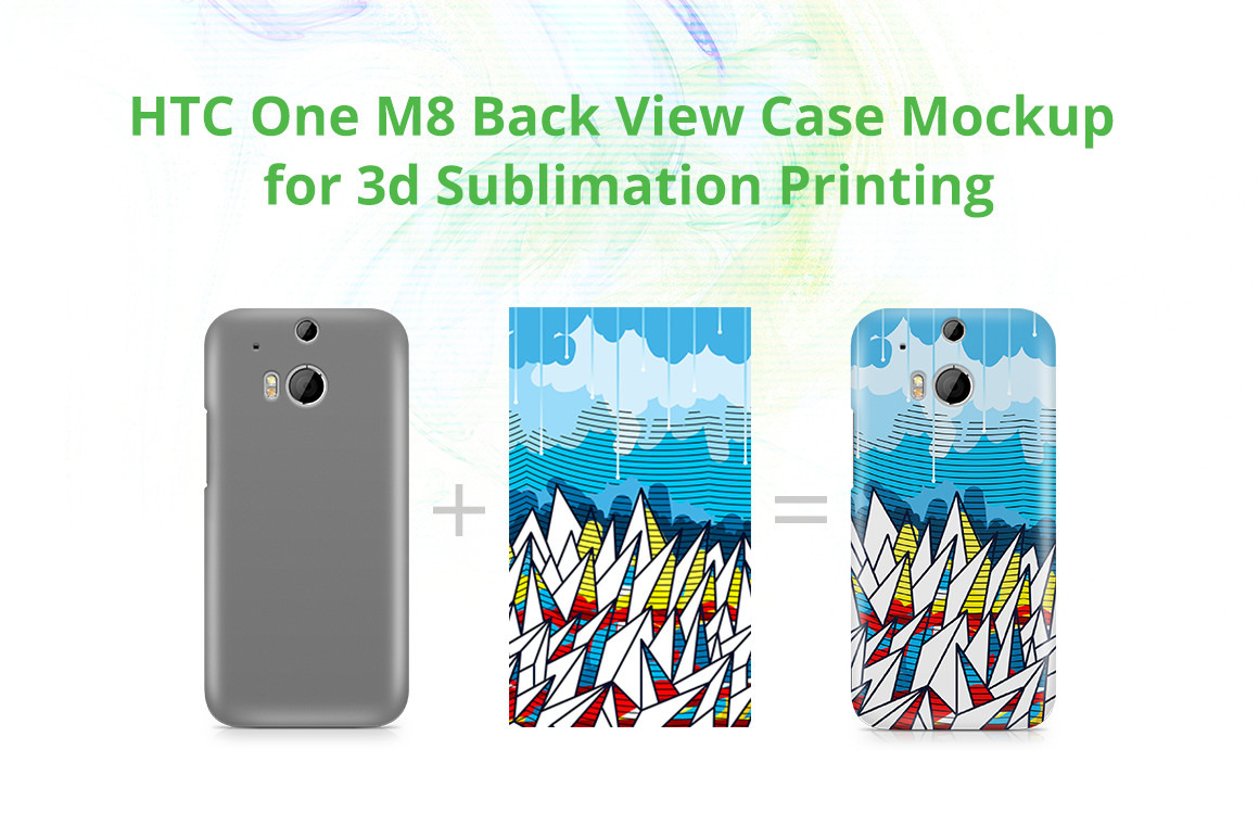 Htc One M8 3D Case Design Mockup by Vecras  Creative Market