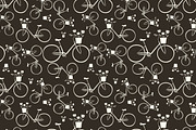 Vector bike seamless patterns., a Pattern Graphic by Little A (Aigul) (Thumbnail 3 of 4)