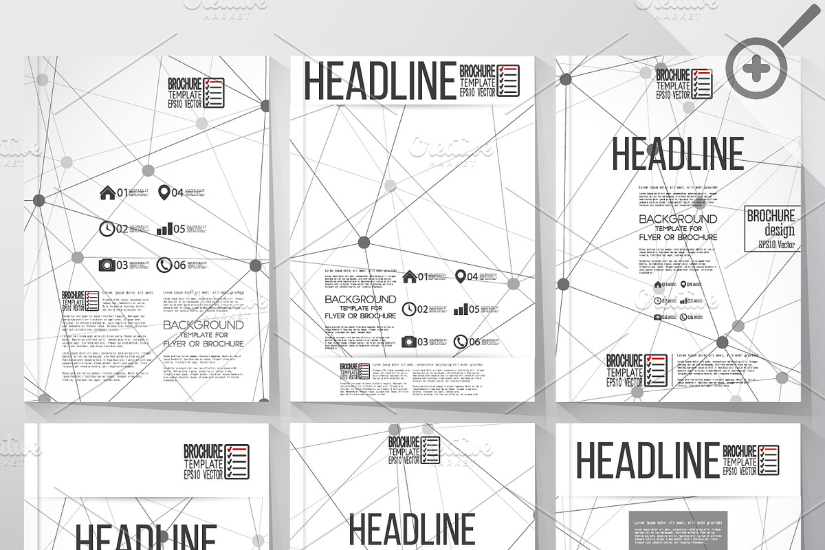 Brochure template with molecules, an Illustration by VectorShop (Photo 2 of 4)