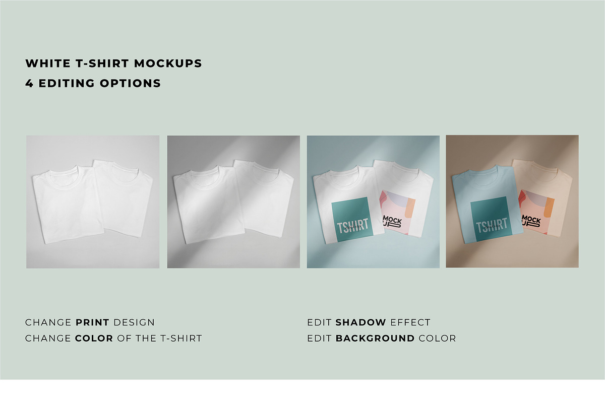 REALISTIC BASIC TSHIRT MOCKUP BUNDLE, a Shirt Mockup by TrendkeyMockups (Photo 4 of 8)