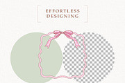 Coquette Frame Clipart, a Decorative Illustration by TitaLivingArt (Thumbnail 9 of 10)