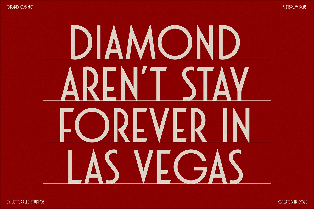 Grand Casino Display Sans, a Sans Serif Font by Letteralle Studios (Photo 4 of 14)