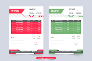 Professional Invoice Template Vector