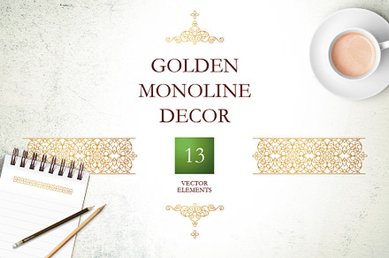 4. Set Of Vector Monoline Decor