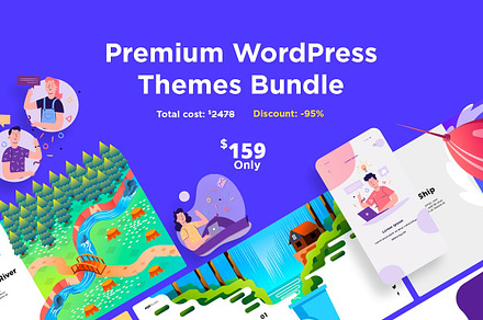 44 Premium WordPress Themes Bundle