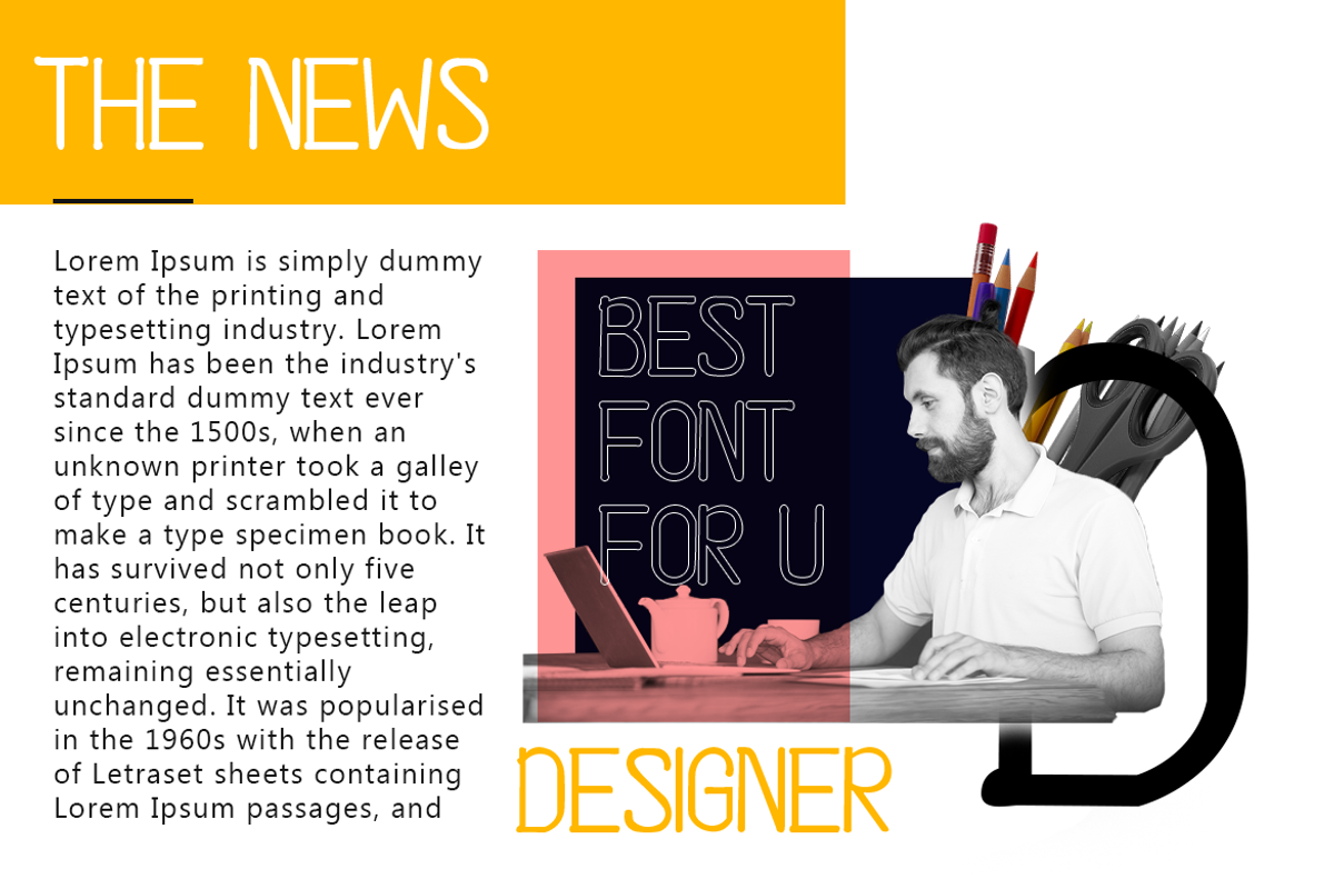 Qossta - Monoline Vintage Font, a Sans Serif Font by Saxofont (Photo 7 of 10)