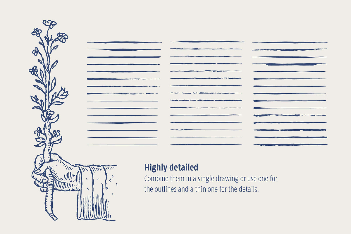 50 Authentic Etching Brushes, a Brush Add-On by The Old Type Foundry (Photo 3 of 5)
