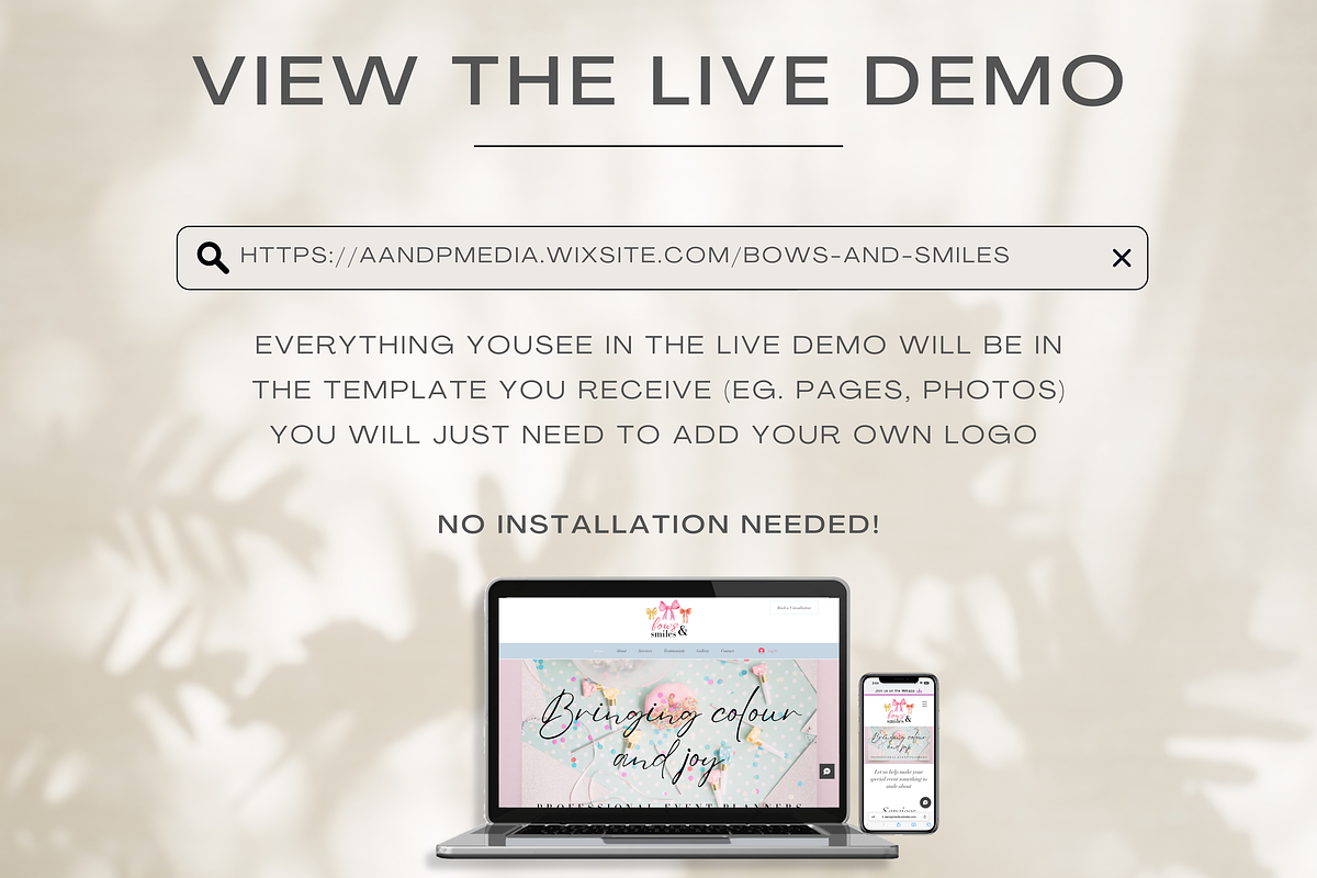 Wix Website Design for Event Planner, a Websites & App Template by Cosmic Design (Photo 8 of 9)