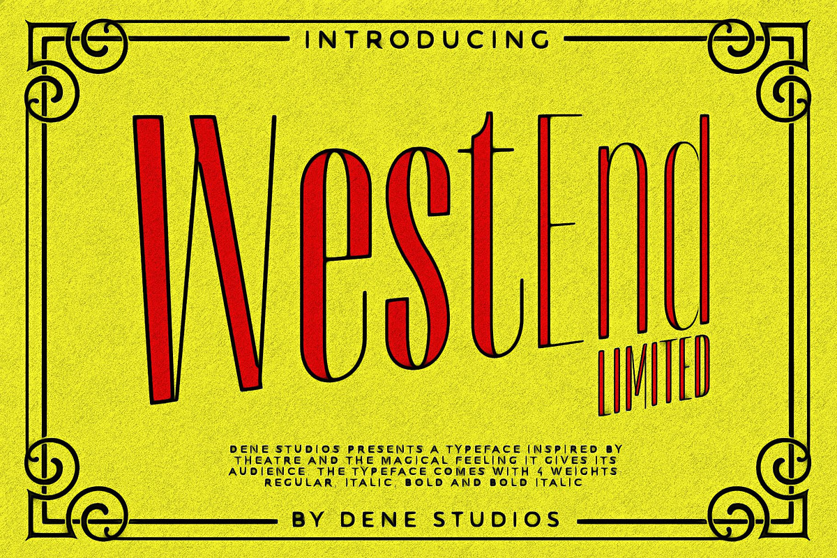 West End Limited Typeface, a Sans Serif Font by Dene Studios (Photo 1 of 7)