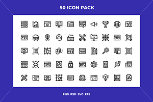 Web design icons, an Outline Icon by Wencory