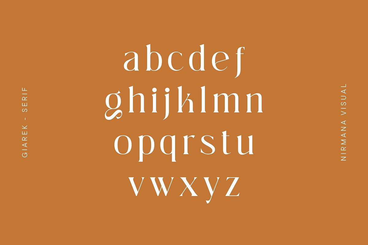 Giarek - Ligature Serif Font, a Serif Font by Nirmana Visual (Photo 6 of 13)