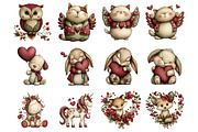 Valentine's Whimsical Animals, a Graphic by CitraGraphics (Thumbnail 2 of 4)