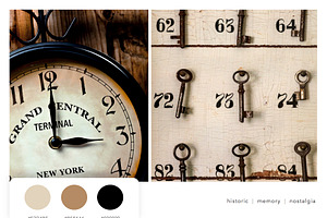 Vintage Mood Boards & Color Palettes