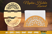 Mandala Napkin Holder Lasercut BUNDL, a Graphic by OTVEY DESIGN (Thumbnail 2 of 13)