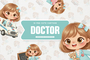 Adorable Doctor Kids Cartoon, a Healthcare Illustration by Gohsantosa