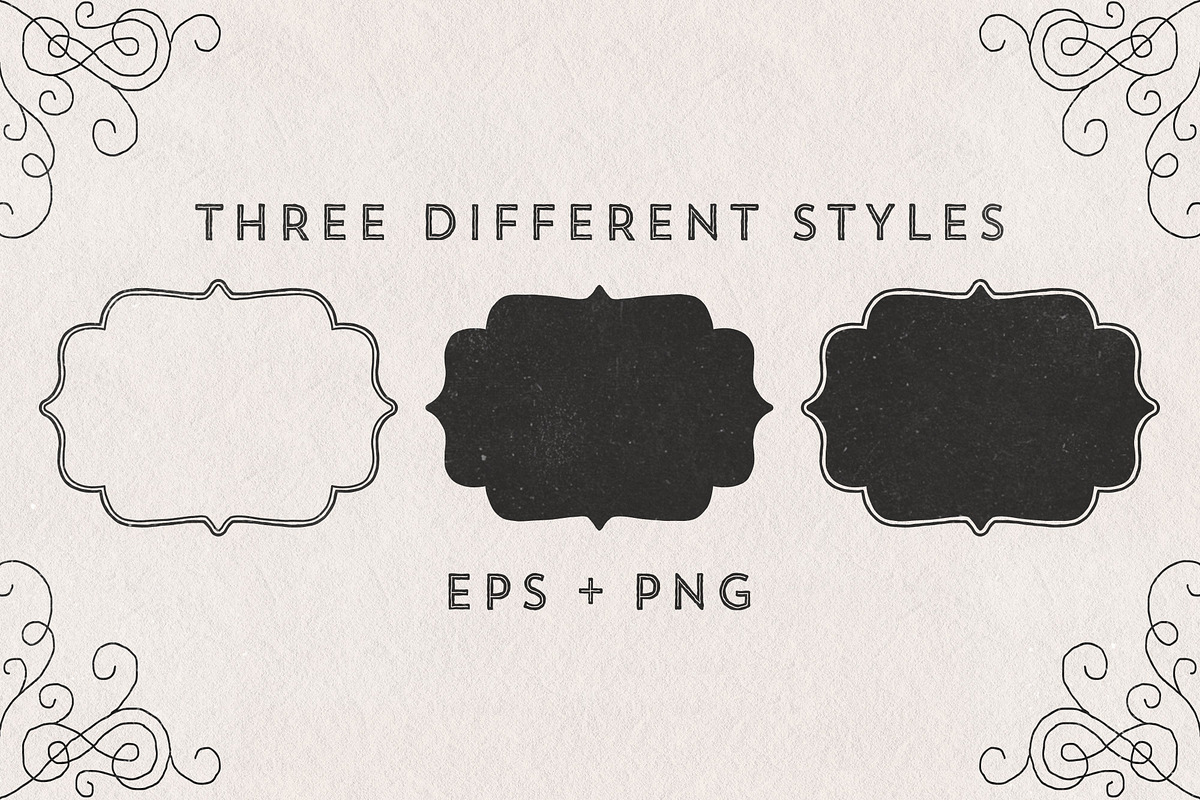FRAMES. Hand drawn vector. preview 2