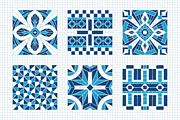 30x3 VINTAGE MOSAIC PATTERNS (BLUE), a Pattern Graphic by 2DFUNS (Thumbnail 4 of 7)