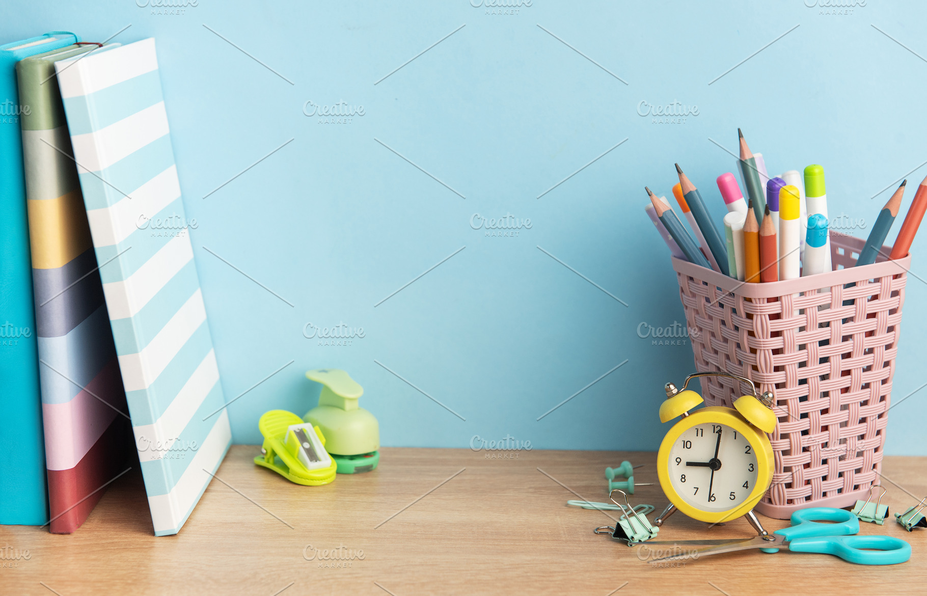 Back to school stationerystudy supplies on desk, a School & Education Photo by Olena Rudo