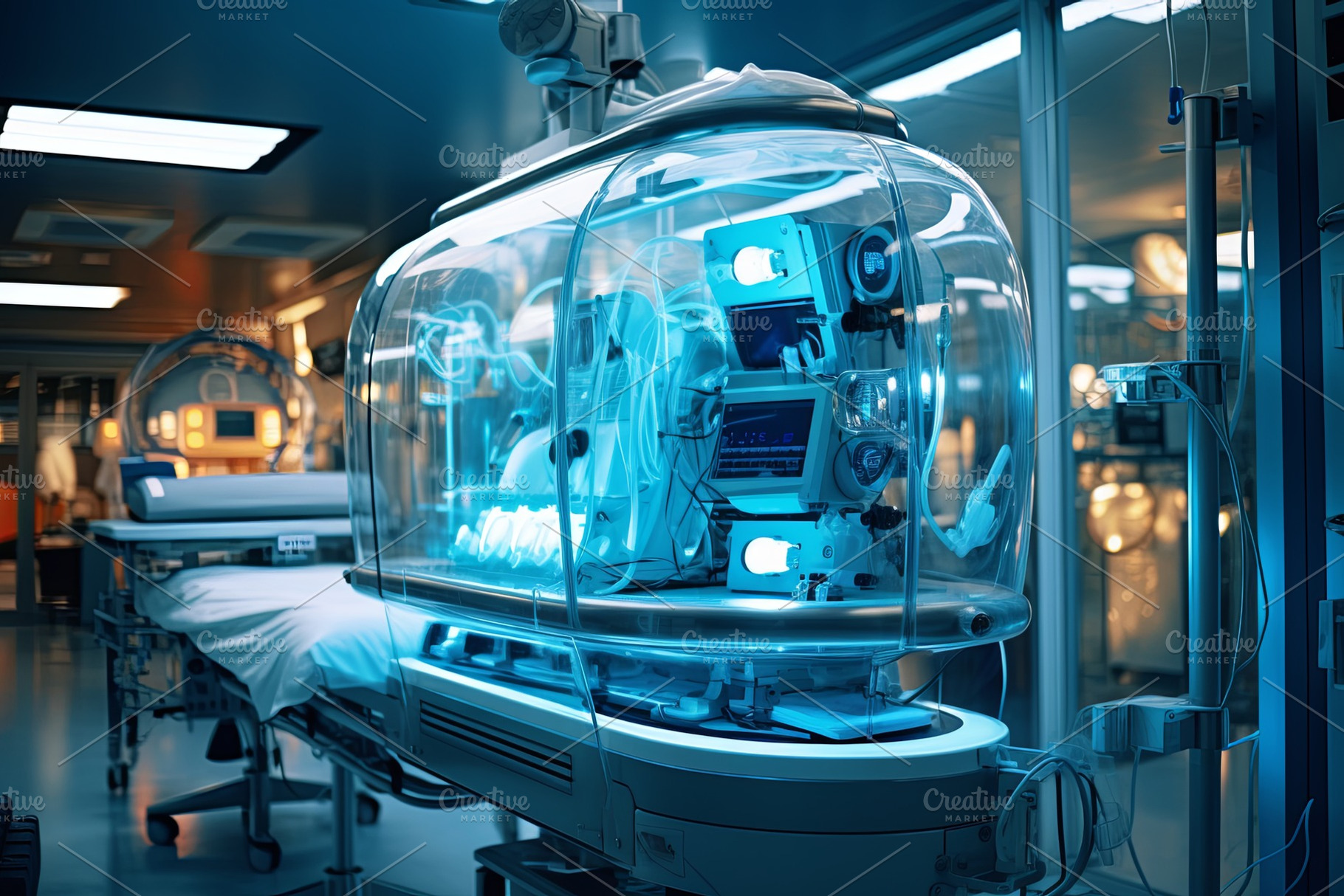 Equipment and medical devices in mod, an Abstract Photo by Pixeness
