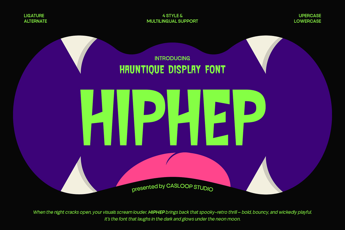 HipHep - Halloween Horror Font, a Sans Serif Font by Casloop Studio (Photo 1 of 10)