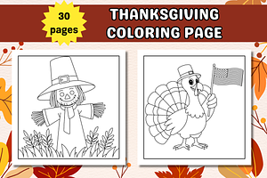 Cute Thanksgiving Coloring Page