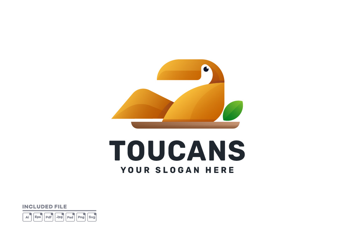 Toucan Nature Gradient Colorful Logo, a Branding & Logo Template by yuanesei