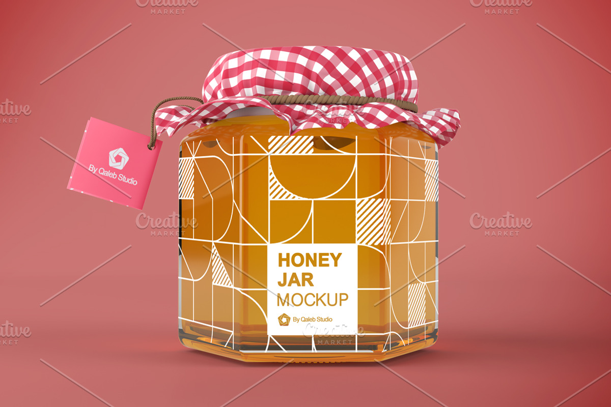 Honey Jar Mockup, a Cups & Container Mockup by Qaleb Studio (Photo 5 of 13)