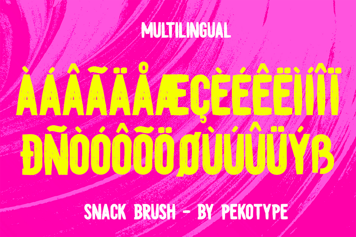Snack Brush - Brush Display Typeface, a Sans Serif Font by Pekotype (Photo 6 of 11)