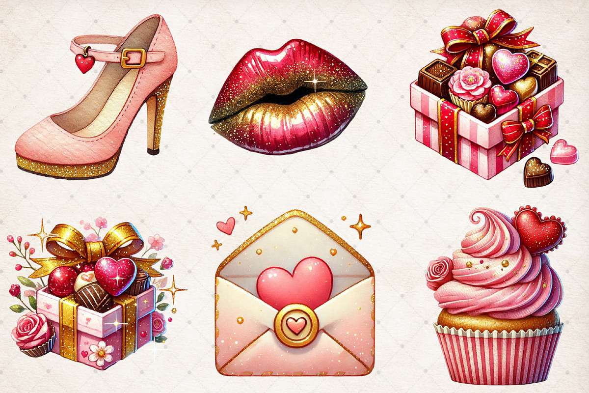 Girly Glitter Coquette Valentine PNG, an Illustration by SinaCreation (Photo 2 of 5)