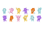 Cute smartphone mascots set, a Technology Illustration by PaperTrident (Thumbnail 1 of 6)