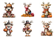 Whimsical Thanksgiving Clipart, an Illustration by DreamArtGraphic (Thumbnail 2 of 5)