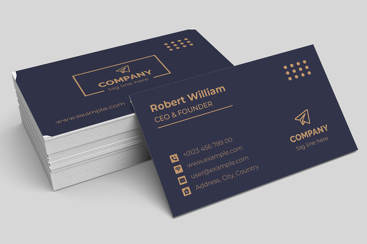 Unique Business Card Design Template, a Business Card Template by MightyDesign (Photo 2 of 6)