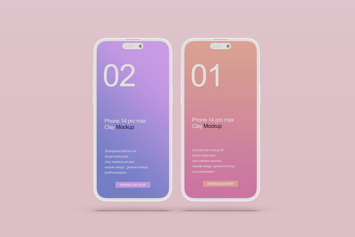 Iphone 14 Clay Mockup, an iPhone Mockup by rahmatmoscae (Photo 15 of 20)