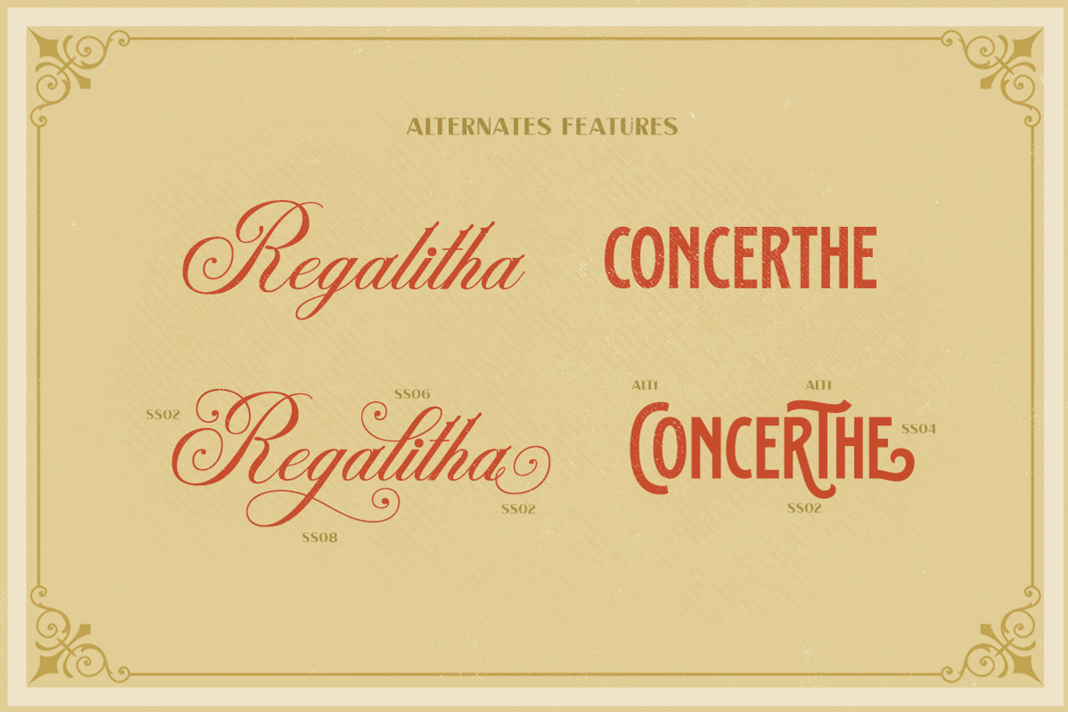 Ashenford – A Vintage Trio Font, a Script Font by Letterhend Studio (Photo 9 of 13)