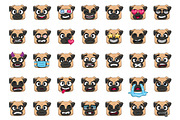 Pug Emoji Set, an Animal Illustration by Cartoon Shop (Thumbnail 9 of 10)