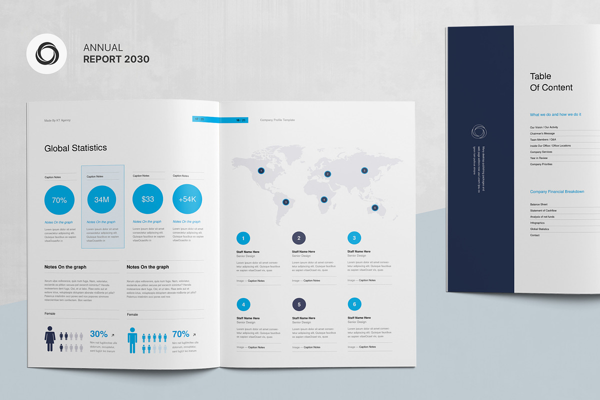 Annual Report | CANVA, a Brochure Template by KreateTribe (Photo 8 of 12)