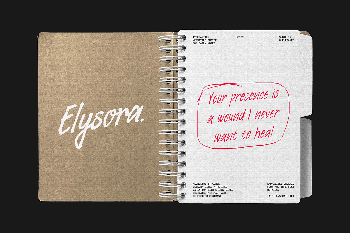 Elysora - Handwritten Script Font, a Script Font by Typeparties (Photo 6 of 13)